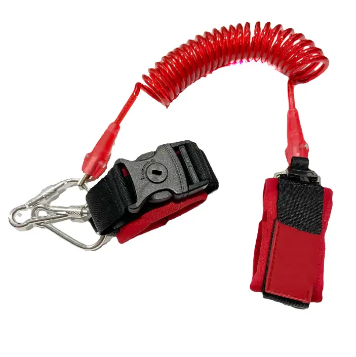 Pulseras de seguridad para niños con cerradura de llave transparente roja personalizada de 1,5 m, correa de muñeca antipérdida con núcleo de acero disponible en varios colores