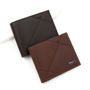 Мужской кошелек мужской короткий мульти-Карточный Повседневный трехмерный ромбовидный зажим для денег мужской тонкий горизонтальный мягкий кошелек - Product Image 3