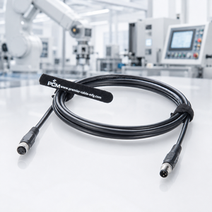 Câble d'extension de capteur M8 à 3 broches A-Code mâle-femelle 22AWG blindé IP67 étanche pour automatisation industrielle et actionneur - Product Image 1