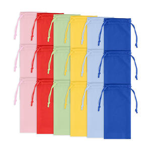 לוגו מותאם אישית רך מיקרופייבר זמש ורוד משקפי שמש שמש זכוכית שרוך נרתיק - Product Image 1