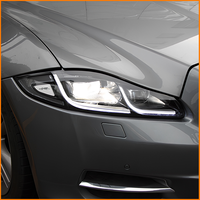 Pour Jaguar XJ XJL 2010-2019 : Ensemble de phares LED avec feux de jour DRL en forme de J, de la version de base à la version améliorée, accessoires gauche et droit