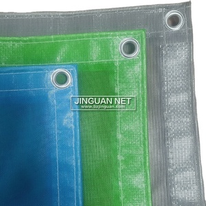 ตาข่ายนิรภัยโพลีเอสเตอร์เคลือบพีวีซีสีน้ำเงิน ตาข่ายพลาสติกสำหรับงานก่อสร้าง ป้องกันโครงสร้างและอาคาร - Product Image 6