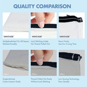 Diy Craft Makeup <b>Toiletries</b> Stationery <b>Storage</b> Pencil Case Zipper Canvas White Black Blank Cosmetic Bag - Product Image 2
