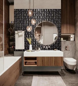 Mobile Bagno Moderno Personalizzato con Lavabo a Parete per Arredamento Bagno Casa e Uso Commerciale - Product Image 6