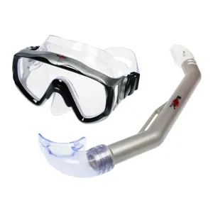 Nueva máscara de esnórquel para vidrio Máscara DE BUCEO Snorkel Gafas de natación Pesca impermeable Snorkel Máscaras y gafas de cara completa