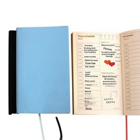 Carnet de planification quotidienne personnalisé A6 en similicuir, journal portable, gestion du temps de travail, contrôle de l'autodiscipline, cadeau
