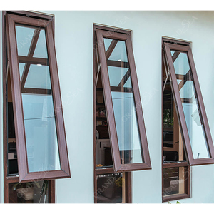 Fenêtres à auvent à double vitrage résistantes aux cyclones australiens, en aluminium, à manivelle, avec <span class=keywords><strong>moustiquaire</strong></span> - Product Image 1