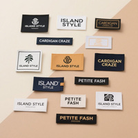 Expédition rapide, étiquettes tissées personnalisées pour vêtements, petites commandes acceptées, étiquettes en satin, taffetas, coton, damassé, logo