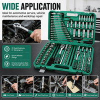 Ensemble de clés à cliquet en acier au carbone GOF de 216 pièces avec étui rigide pour la réparation automobile, la maison et le jardin - OEM/ODM disponible