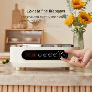 Double Head Black Crystal Glass Panel LCD Touch Control Commercial Use Energy Efficient Class 24 <b>Portable</b> Double Induction - Product Image 4