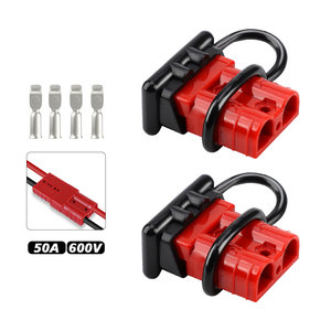 CNSPEED Anderson <b>Plug</b> 50A 600V Red With <b>Rubber</b> Dustproof Design For Lithium Battery Connection - Product Image 2