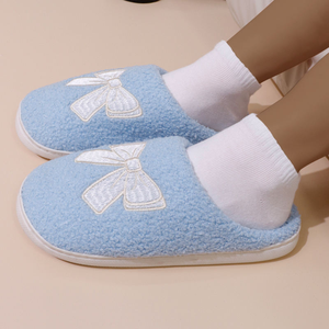 รองเท้าแตะผู้หญิงแบบสวมพื้น TPR บุขนนุ่ม คุณภาพดี รับประกันคุณภาพ รองเท้าแตะสำหรับฤดูใบไม้ร่วง - Product Image 5