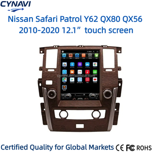 หน้าจอปรับแต่งได้ขนาด 12.1 นิ้ว สำหรับเครื่องนำทาง GPS แนวตั้งระบบ Android 14 DSP Wireless CarPlay <span class=keywords><strong>Safari</strong></span> Patrol Y62 QX80 QX56 ปี 2010-2020 - Product Image 2