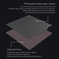 Accessoires d'imprimante 3D 3DSWAY, plaque en acier à ressort texturée PEI, plaque de construction avec revêtement en poudre, base magnétique, plateforme chauffante, Ender 3