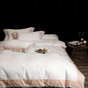 China suppliers wholesale luxury king size 100% cotton hotel bedding duvet cover bed sheets set