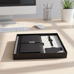 Personalized Souvenir Corporate Gift <b>A5</b> <b>Notebook</b> Box Package With Pen Business Journal Name Card Holder Set Promotion Event - Product Image 3