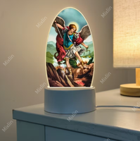 Lampe de nuit LED en acrylique Ganesh, lampe de table décorative religieuse hindoue, alimentée par USB, lumière décorative spirituelle pour la maison