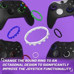 Bâtons octogonaux de remplacement blancs redessinés avec anneaux d'accentuation pour manette Xbox Series X/S, coque version EXtremeRate ASR - Product Image 3