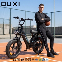 Vélo électrique OUXI Moped Fat Tire 250W 48V 16.7Ah avec jante en alliage intégrée, écran intelligent compact, vélo de ville, Fatbike Q8