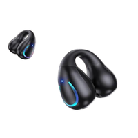 Earbud konduksi tulang, headphone olahraga peredam bising udara tws stereo earphone nirkabel pods