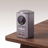 Chargeur GaN 360W avec charge rapide magnétique QC3.0, affichage numérique intelligent pour iPhones, ordinateurs portables et autres appareils