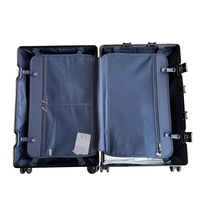 Valise de voyage rigide à roulettes réglables, 100% aluminium, bagage à main, logo personnalisé OEM, vente en gros d'usine
