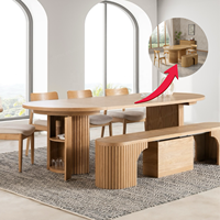 Table à manger de luxe 2027, design rétractable et pliable de 46 cm à 300 cm, fonctionnalités de négociation accessibles, exportations, bois massif