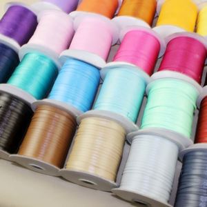 4 mm Polyester Flat Waxed Cord Colorful Korea Polyester Flat Wax String Rope - Product Image 2