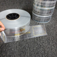 Étiquette autocollante transparente imperméable avec laminage brillant et marquage à chaud pour bouteilles en verre de boissons et aliments