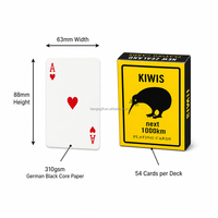 Cartes à Jouer Personnalisées Professionnelles 310gsm en Papier Allemand à Cœur Noir avec Finition Lin pour Casino Magie OEM
