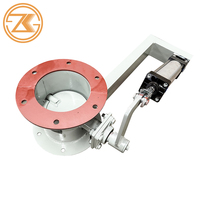 Vanne papillon de ventilation électrique/pneumatique Zhengkang 380V, à lamelles réglables pour la régulation du volume d'air, en acier inoxydable au carbone