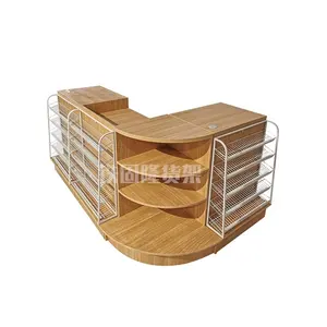 Hot selling cellphone store counter/Modern shop counter design for garment store/Wooden shop cashier counter design