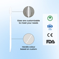 60 brosses interdentaires jetables en silicone de qualité alimentaire pour l'hygiène bucco-dentaire et le nettoyage des dents
