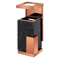 Poubelle à déchets en métal sur pied, cendrier, seau de rangement, acier inoxydable, taille personnalisée, extérieur, sans couvercle, en stock