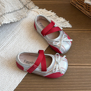 Chaussures plates en cuir pour filles, collection Printemps-Automne 2026, avec joli nœud, style <span class=keywords><strong>princesse</strong></span>, tendance et polyvalentes, pour enfants - Product Image 2