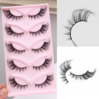 Faux cils 3D 4D réutilisables Faxu cils de vison boîte de cils personnalisée emballage 15-20mm 25mm vendeur de cils végétaliens