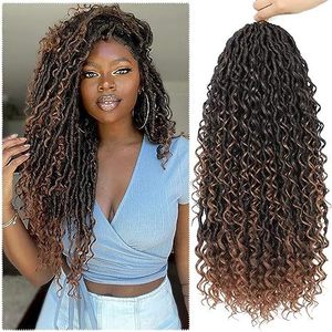 8 Paquetes <span class=keywords><strong>de</strong></span> Cabello <span class=keywords><strong>de</strong></span> Ganchillo Goddess Dreadlocs, Trama Única, Negro, para Mujer, con Puntas Largas y Rizadas (22 Pulgadas T30) #   Paquete <span class=keywords><strong>de</strong></span> 8 - Product Image 4