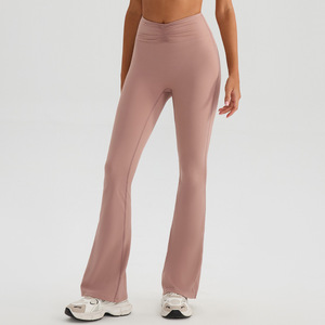 Inwiki Yoga <b>Leggings</b> Spandex Nylon Four Way Stretch High Waist <b>Flared</b> Fitness Pants For Women Spring 2026 - Product Image 2