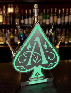 Thép không gỉ Champagne VIP dịch vụ hiển thị dấu hiệu đứng Glow <span class=keywords><strong>LED</strong></span> spades ACE chai thuyết trình cho câu lạc bộ đêm - Product Image 4