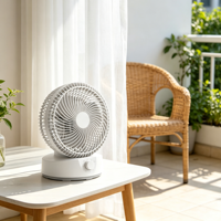 Ventilateur de bureau oscillant New Look 28W, flux d'air frais, réduction du bruit, fonctionnement facile, couleur personnalisée OEM, logo personnalisé, ventilateur électrique de bureau