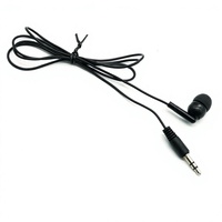 Écouteurs intra-auriculaires mono filaires 3,5 mm à bas prix pour bus de tourisme