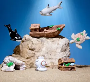 Aquarium <span class=keywords><strong>sous</strong></span>-<span class=keywords><strong>marin</strong></span> Aquarium Zoo décoration ensembles jouet mer figurines <span class=keywords><strong>mini</strong></span> animaux baleines tortues requin bateau récif <span class=keywords><strong>sous</strong></span>-<span class=keywords><strong>marin</strong></span> - Product Image 1