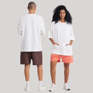 T-shirt personnalisé sérigraphié pour hommes en coton été automne poche poitrine unie - Product Image 4