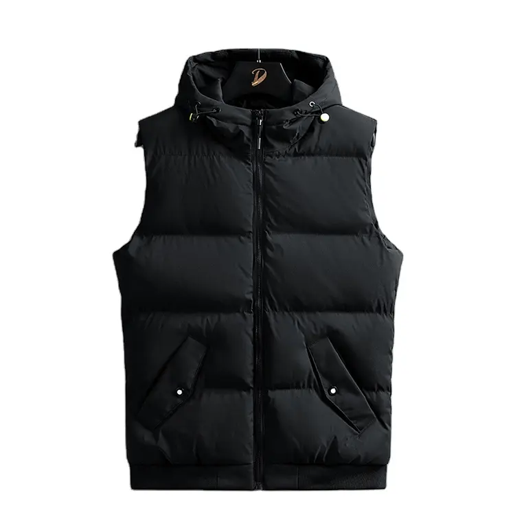 Custom Mannen Mouwloze Sport Vest Gewatteerde Body Warmer Plus Size Mannen Zwart Gilet Jas Voor Mannen