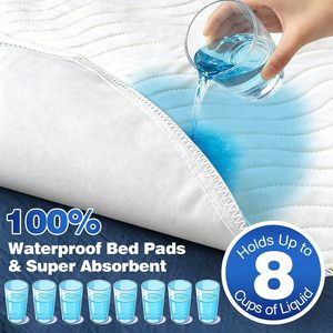 Protège-matelas réutilisables personnalisés avec ailes repliables, lavables et imperméables, pour l'<span class=keywords><strong>incontinence</strong></span> - Product Image 2