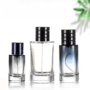 30ml 50ml 100ml Compact Fragrance Fragrance Round cylinder Glass Travel portable atomizer Spray empty perfume bottle