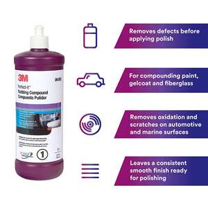 3M 06085 <span class=keywords><strong>Setp</strong></span> 1 Perfect It Pâte à polir pour voiture, pour le lustrage, le finissage et l'élimination des rayures, cire de polissage automobile - Product Image 6