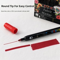 Ensemble de stylos marqueurs pour tissu, résistants à l'eau, marqueurs de peinture textile pour vêtements, chaussures en toile, sacs, peinture DIY, art, artisanat, kit de dessin