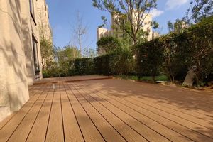 WPC Decking European <b>Brushed</b> Interlocking Anti-Slip Square Composite Waterproof & Moisture-proof Outdoor <b>Deck</b> 3-Year Warranty - Product Image 5