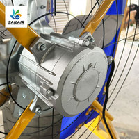 Ventilateur axial suspendu électrique en acier pour étable à vaches, prix coût usine, pales en acier inoxydable personnalisables OEM/ODM pour hangar à vaches